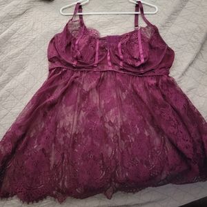 Dreamgirl SIZE 3XREDDISH PURPLE..LACEY
